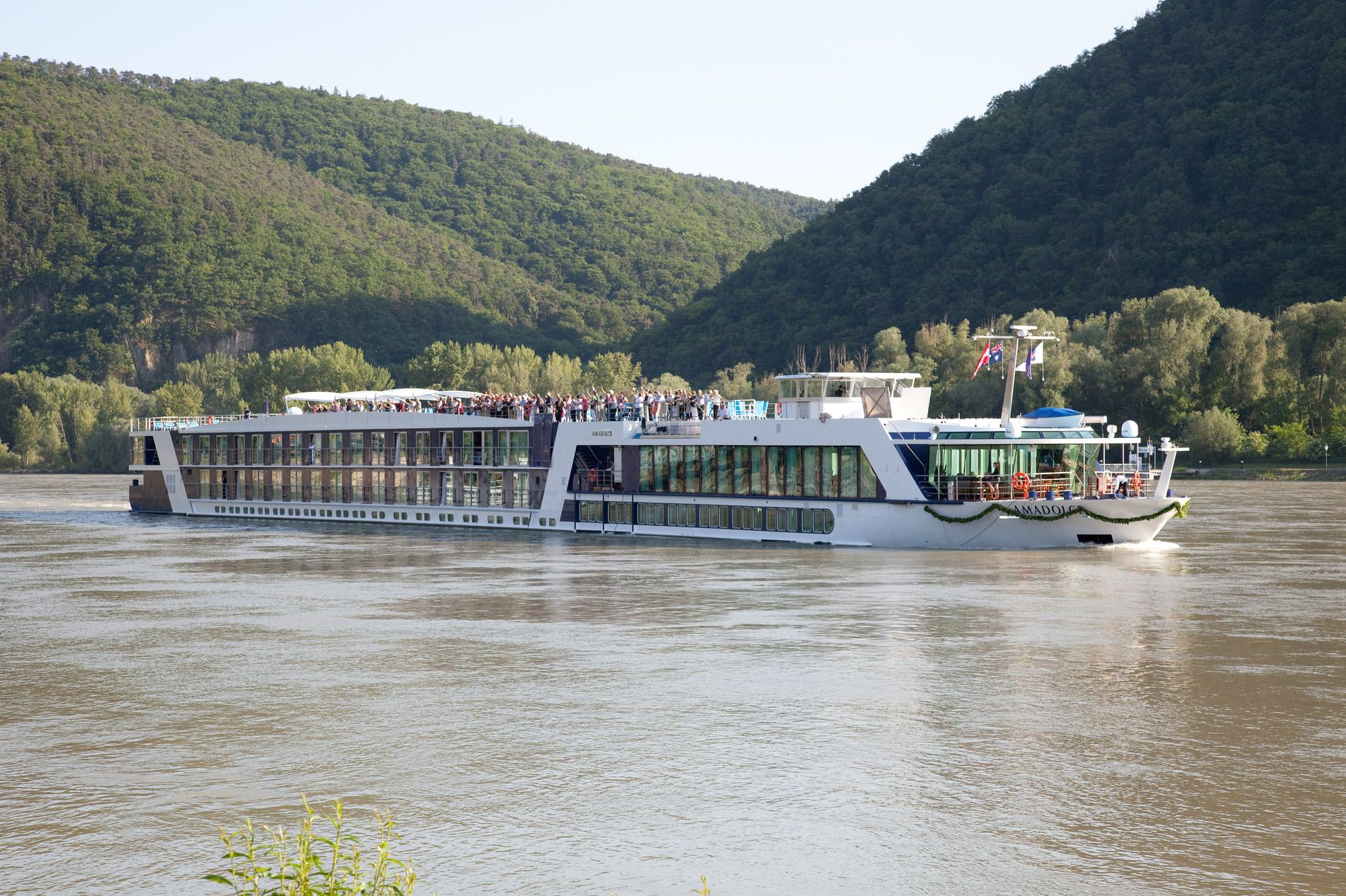 A photo of the AmaDolce cruise ship